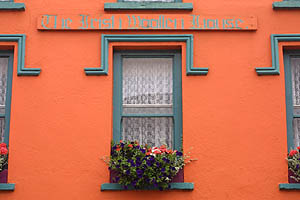 Orange wall window