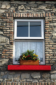 Window with red sill